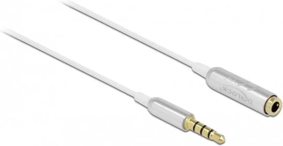 Delock Audiokabel 3.5mm Jack M/F - 0.5m - Wit
