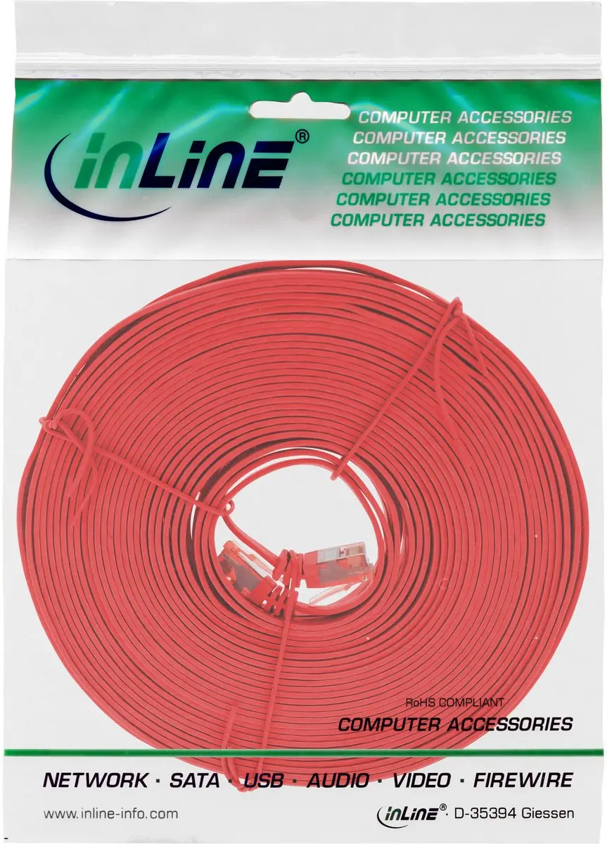 InLine Patchkabel Cat.6 U/UTP 10m - Rood