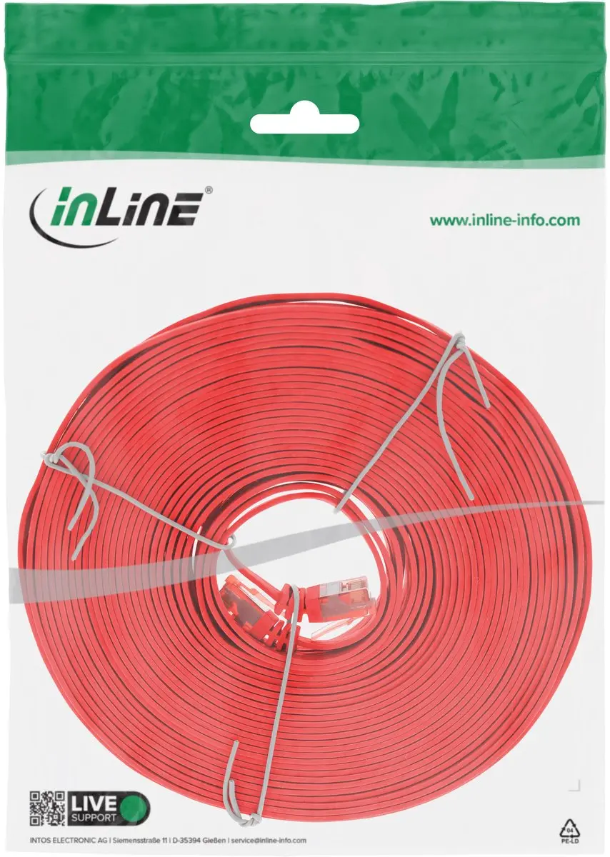 InLine Patchkabel Cat.6 U/UTP 10m - Rood