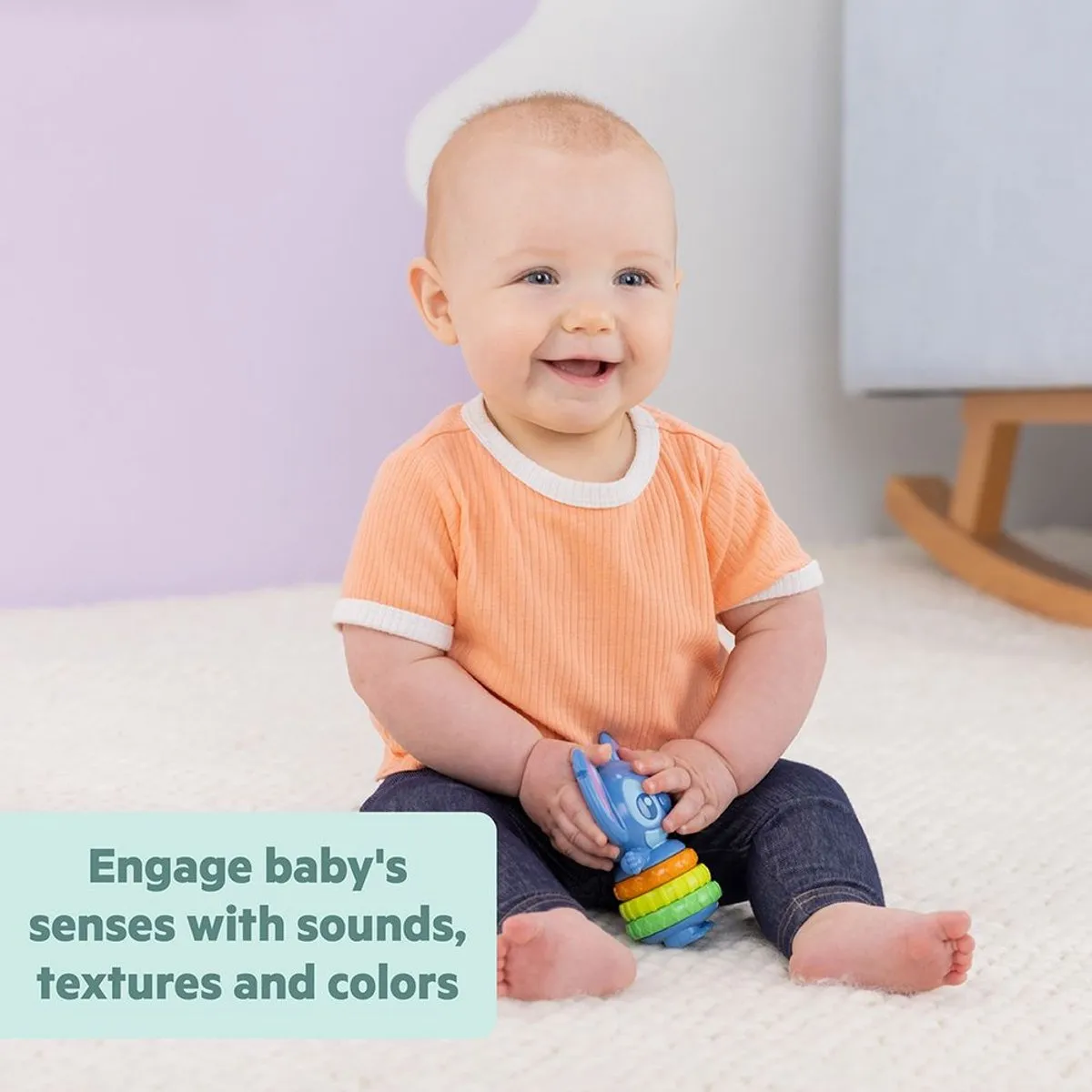Bright Starts Stitch Twist-a-Stitch Rammelaar - Multicolor
