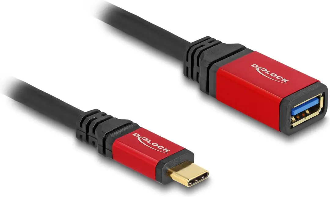 Delock USB 10Gbps Type-C naar Type-A Adapter 15cm - Rood
