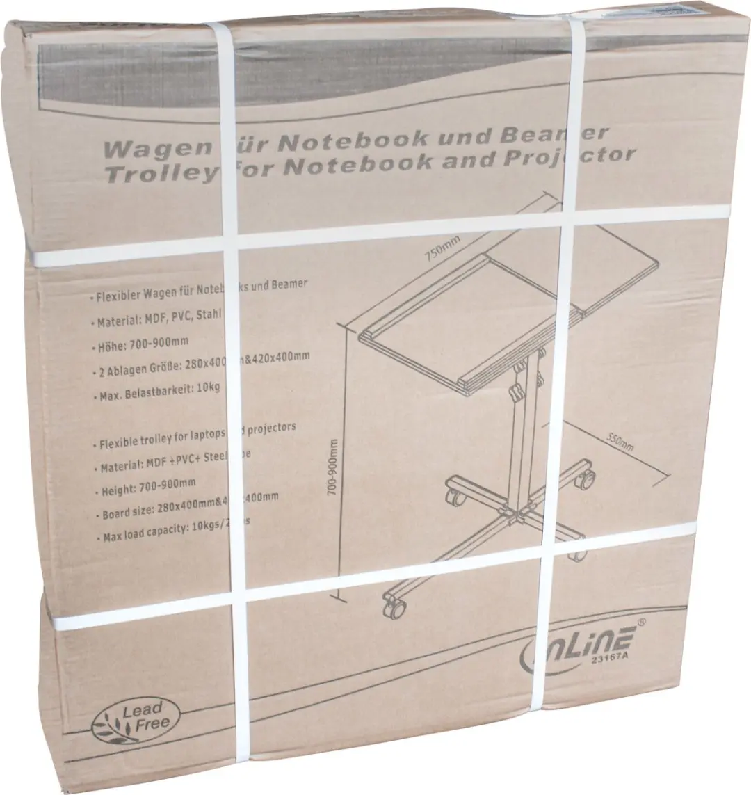InLine Notebook/Projector Trolley 23167A - Zilver