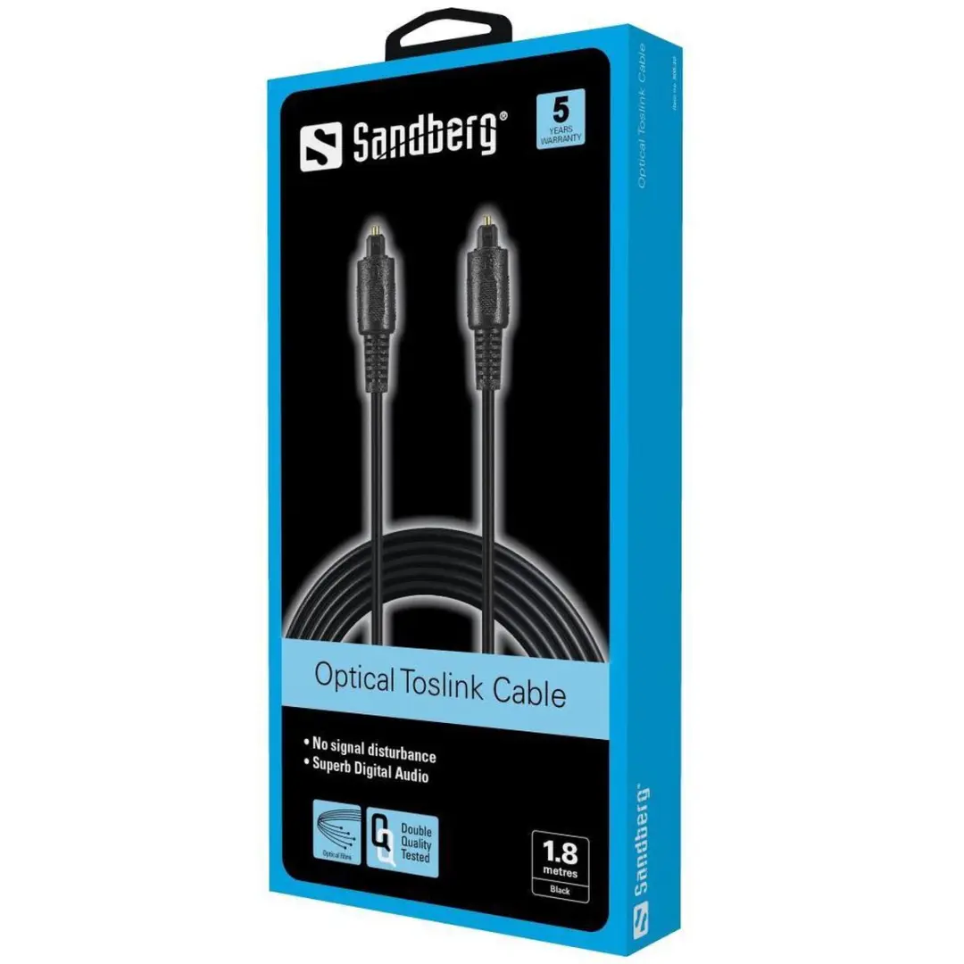 Sandberg 505-40 Toslink Kabel - 1.8m - Zwart - afbeelding 6 van 6
