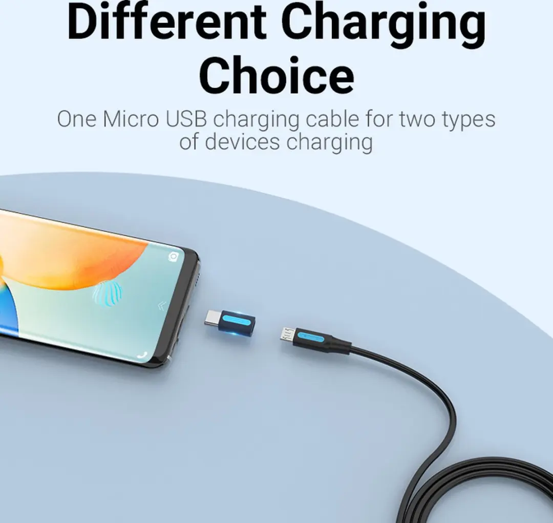 Vention USB-C naar Micro-USB Adapter - Zwart