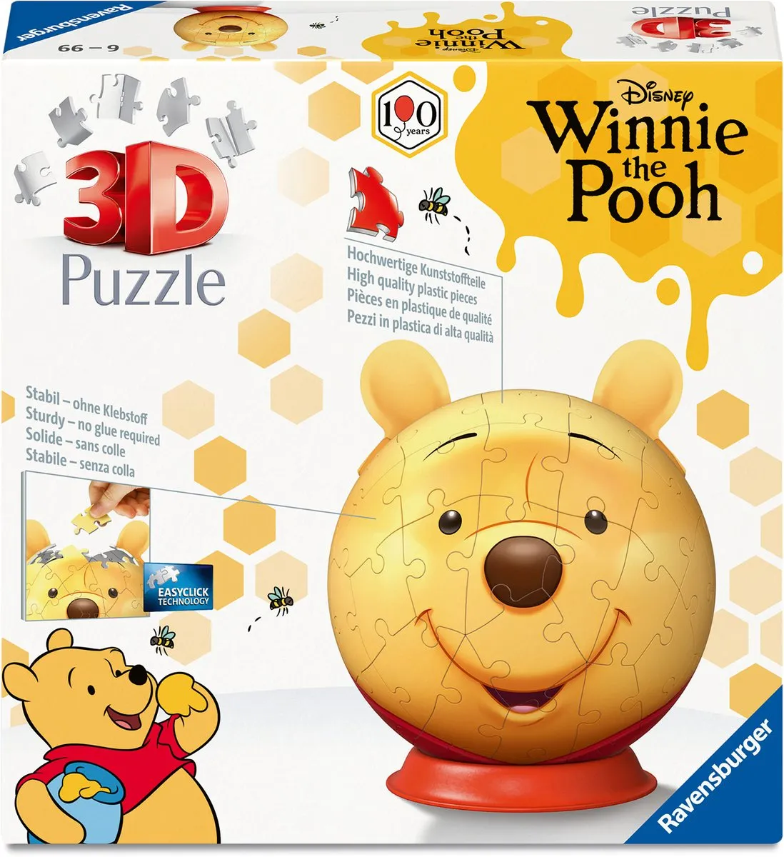 Ravensburger Disney Winnie de Pooh 3D Puzzle-Ball 77 Stuks - MPN 120080701