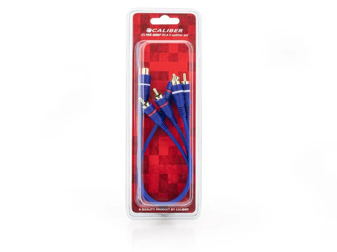 Caliber Tulp Splitter RCA Kabel - 2x Male 1x Female Blauw