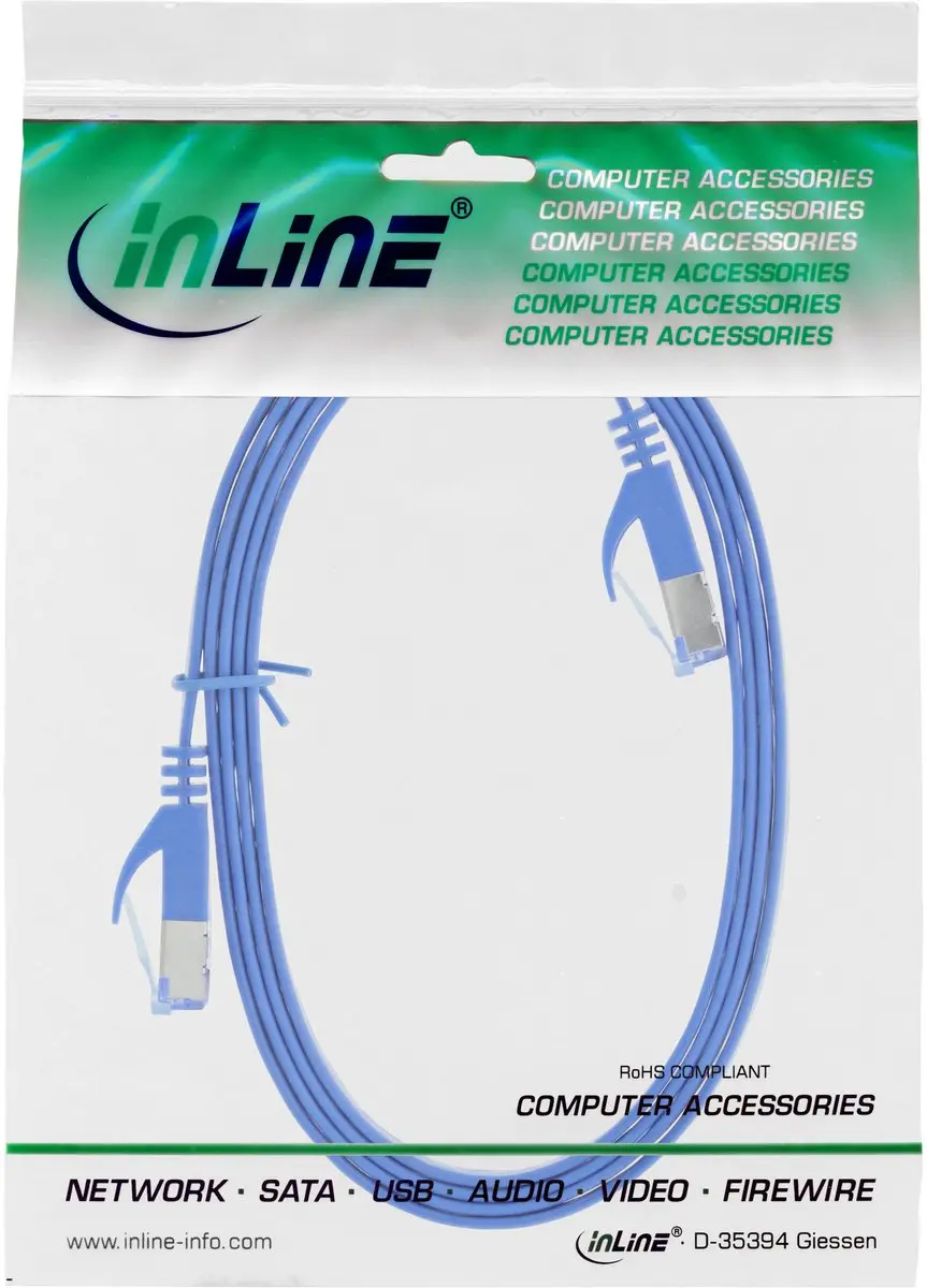 InLine Patchkabel U/FTP Cat.6A 1m - Blauw