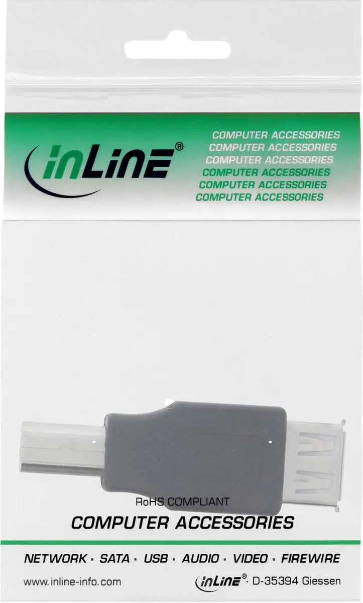 InLine 33442 USB 2.0 Kabel Tussenstuk - Beige
