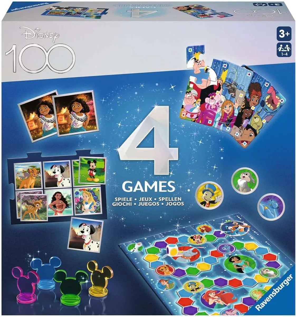 Ravensburger Disney 100 Jaar 4-in-1 Spellen RAV-223411