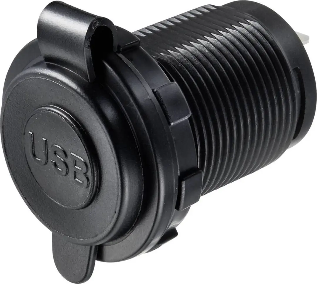 Tru Components TC-9070412 USB-oplaadstekker - 2x USB-A - Inbouw - Zwart