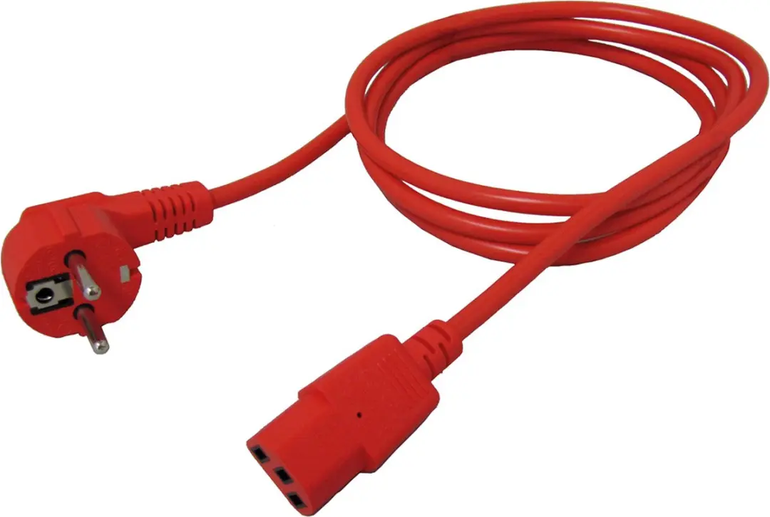 Roline IEC-Female Stroomkabel Rood 1,8m
