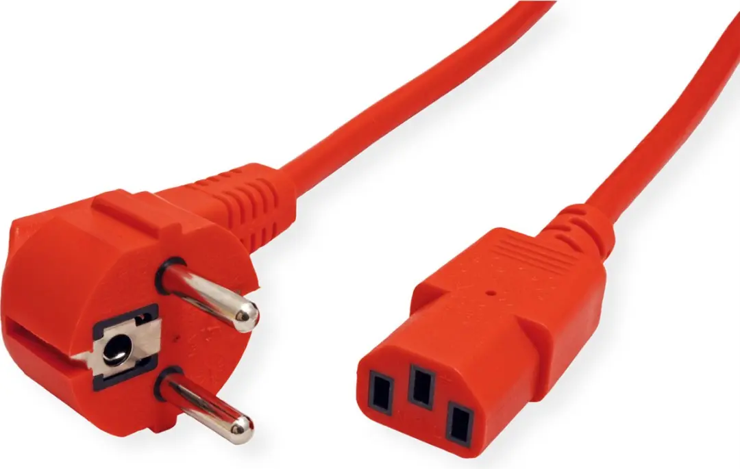 Roline IEC-Female Stroomkabel Rood 1,8m