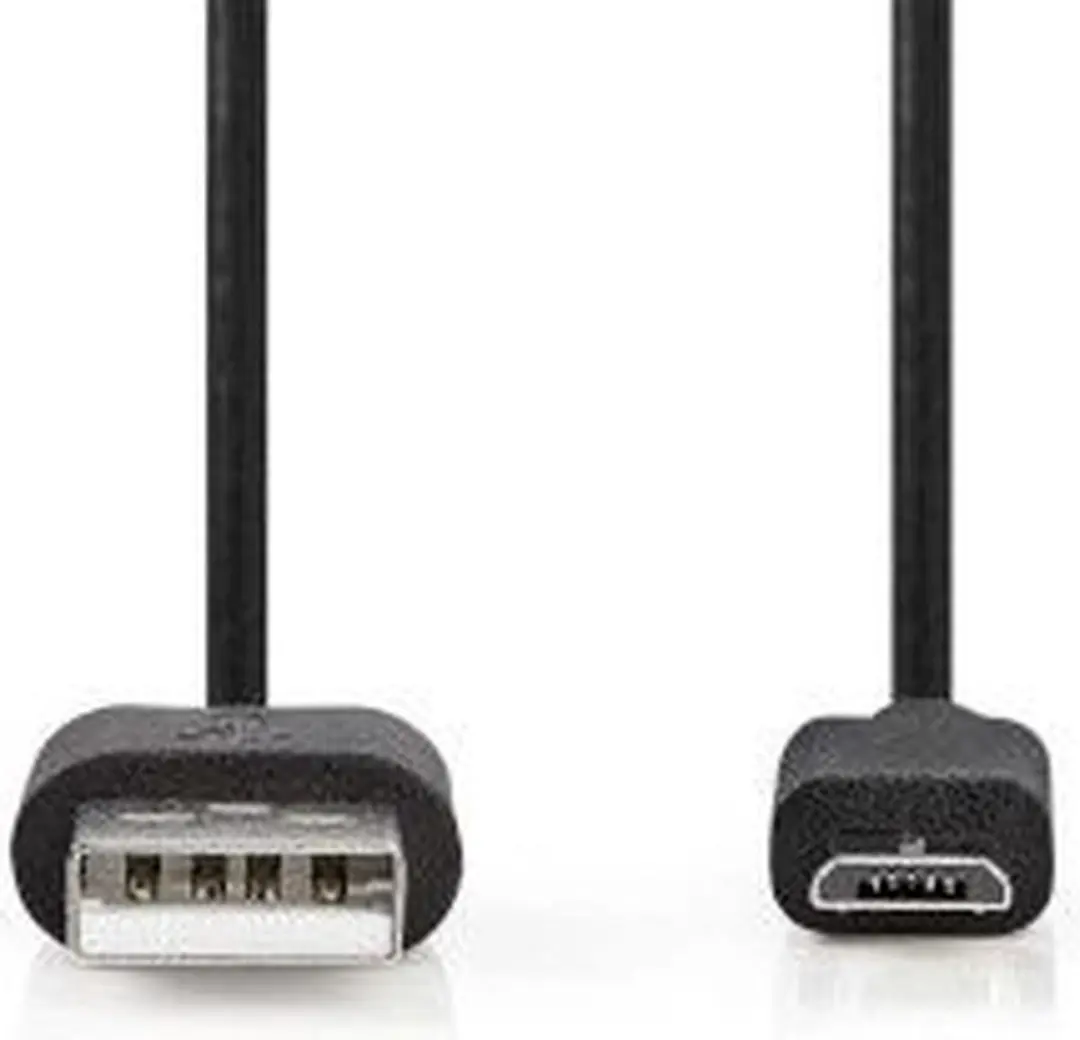 Nedis USB 2.0 Kabel A-MicroB 5m - 9W 480Mbps - Zwart