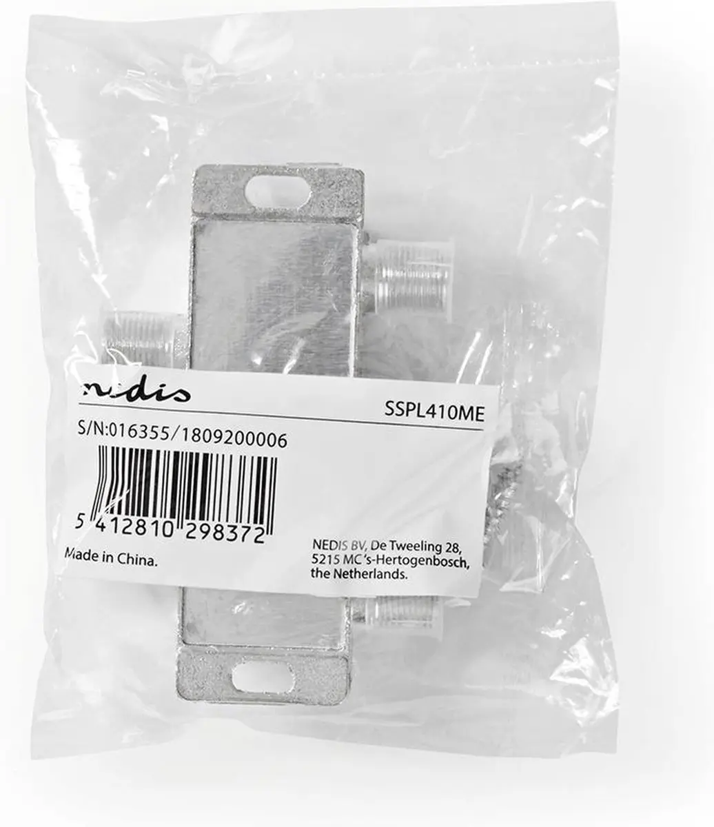 Nedis SSPL410ME Satellietsplitter - 4 Outputs - Zilver