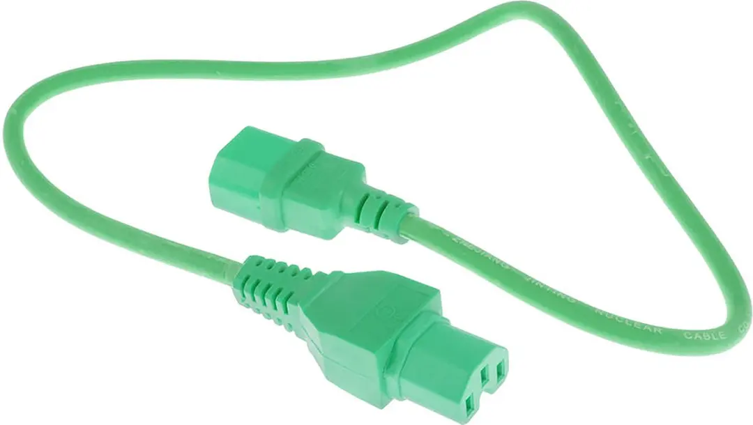 ACT AK5302 Netsnoer C14-C15 - 0,6m - Groen