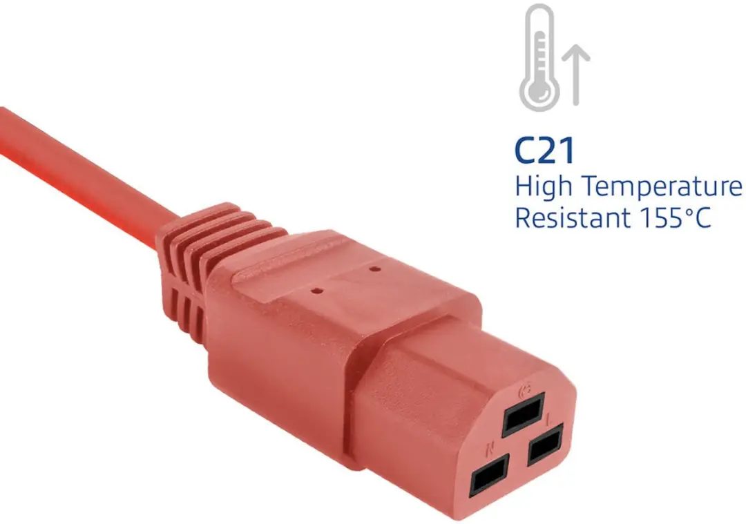 ACT AK5377 Netsnoer C14-C21 - 2m - Rood