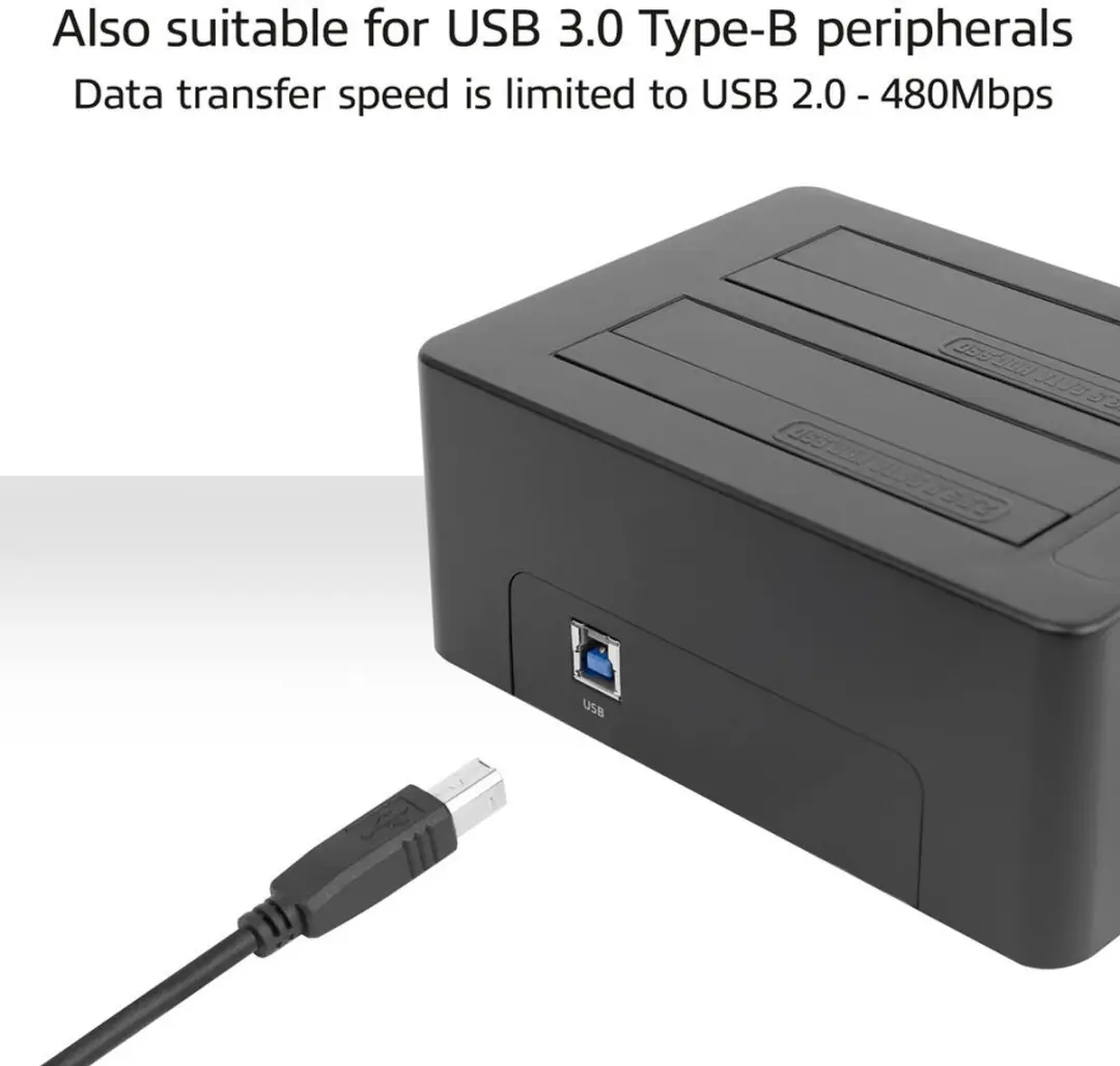 ACT AC7462 USB Type-C naar USB-B 2.0 Printerkabel 0,2m - Zwart