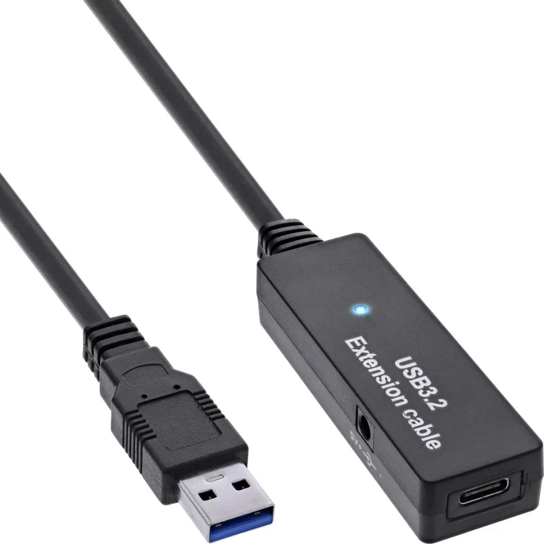 InLine USB-A naar USB-C Actieve Verlengkabel 5m