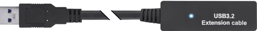 InLine USB-A naar USB-C Actieve Verlengkabel 5m - USB 3.0 5Gbps - Zwart