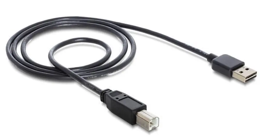 Delock Easy-USB2.0 Kabel USB-A naar USB-B 1m - Zwart
