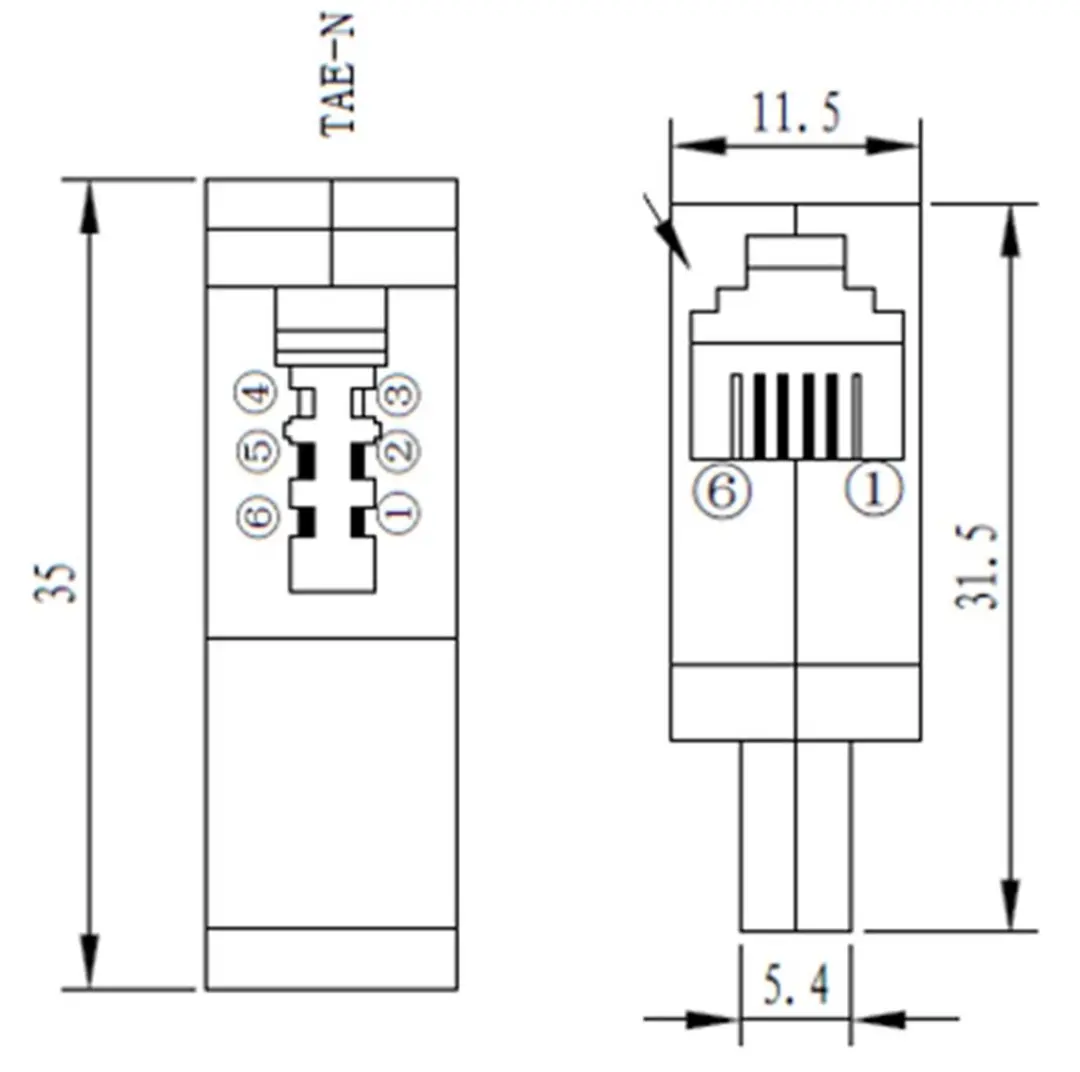 Goobay 50308 TAE-N RJ-11/RJ-14 Tussenstuk - Zwart
