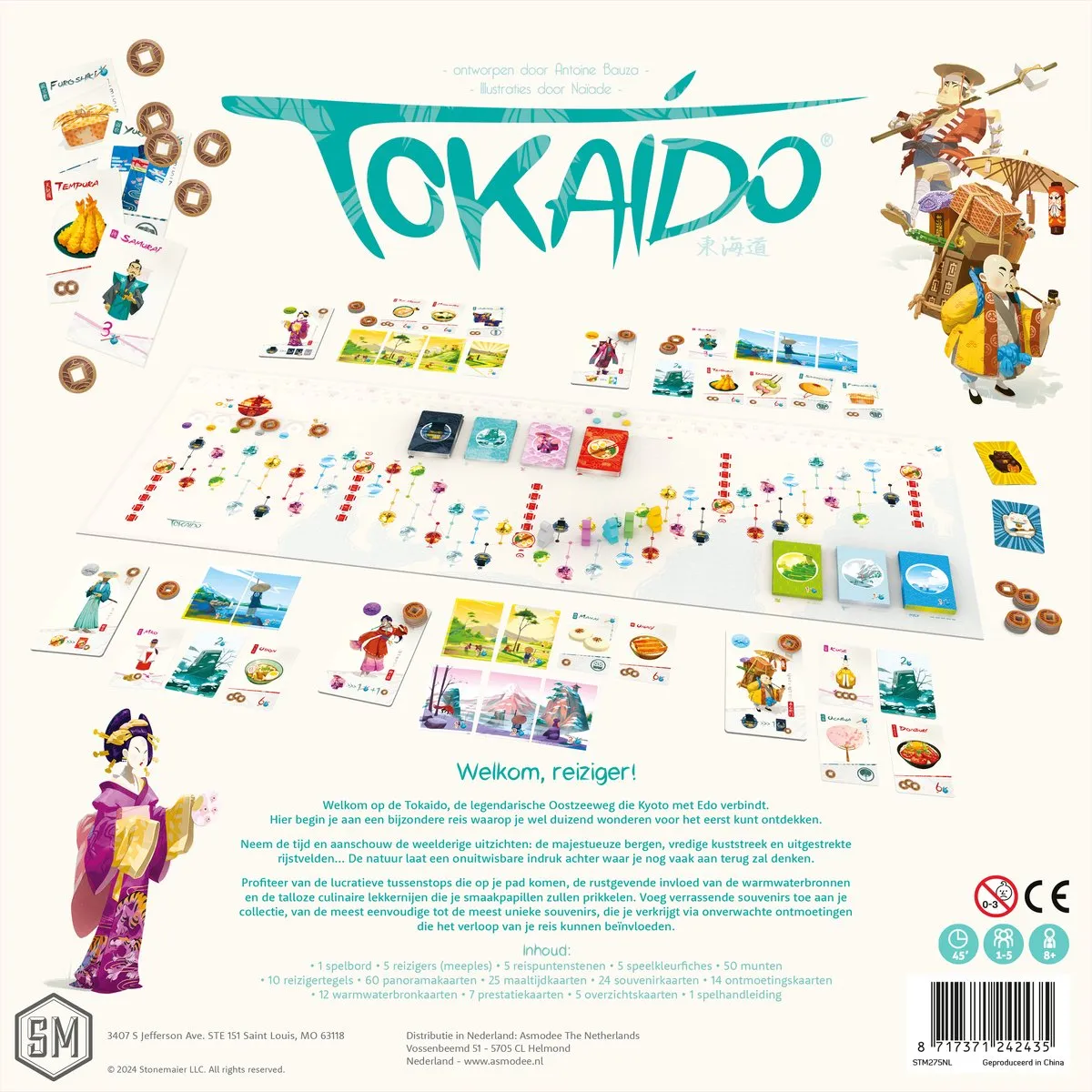 Asmodee Tokaido STM275NL - Bordspel - 1-5 Spelers
