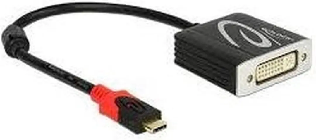 Delock USB-C naar DVI Adapter DP Alt Mode DLCK-62728 - Zwart