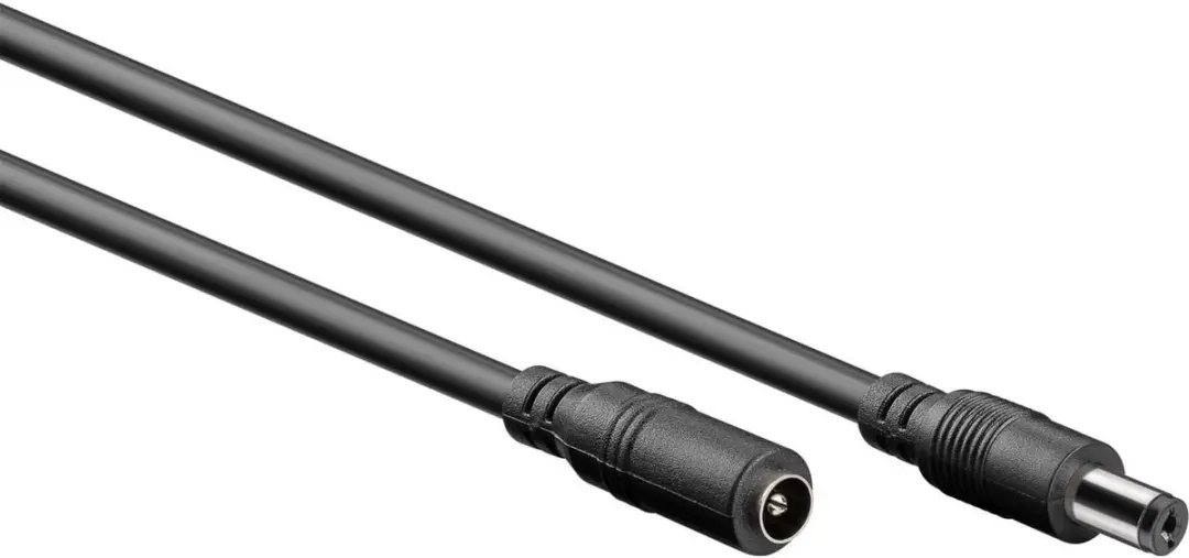 Goobay DC Verlengkabel 10m 12V 2A - 2,1x5,5mm - Zwart