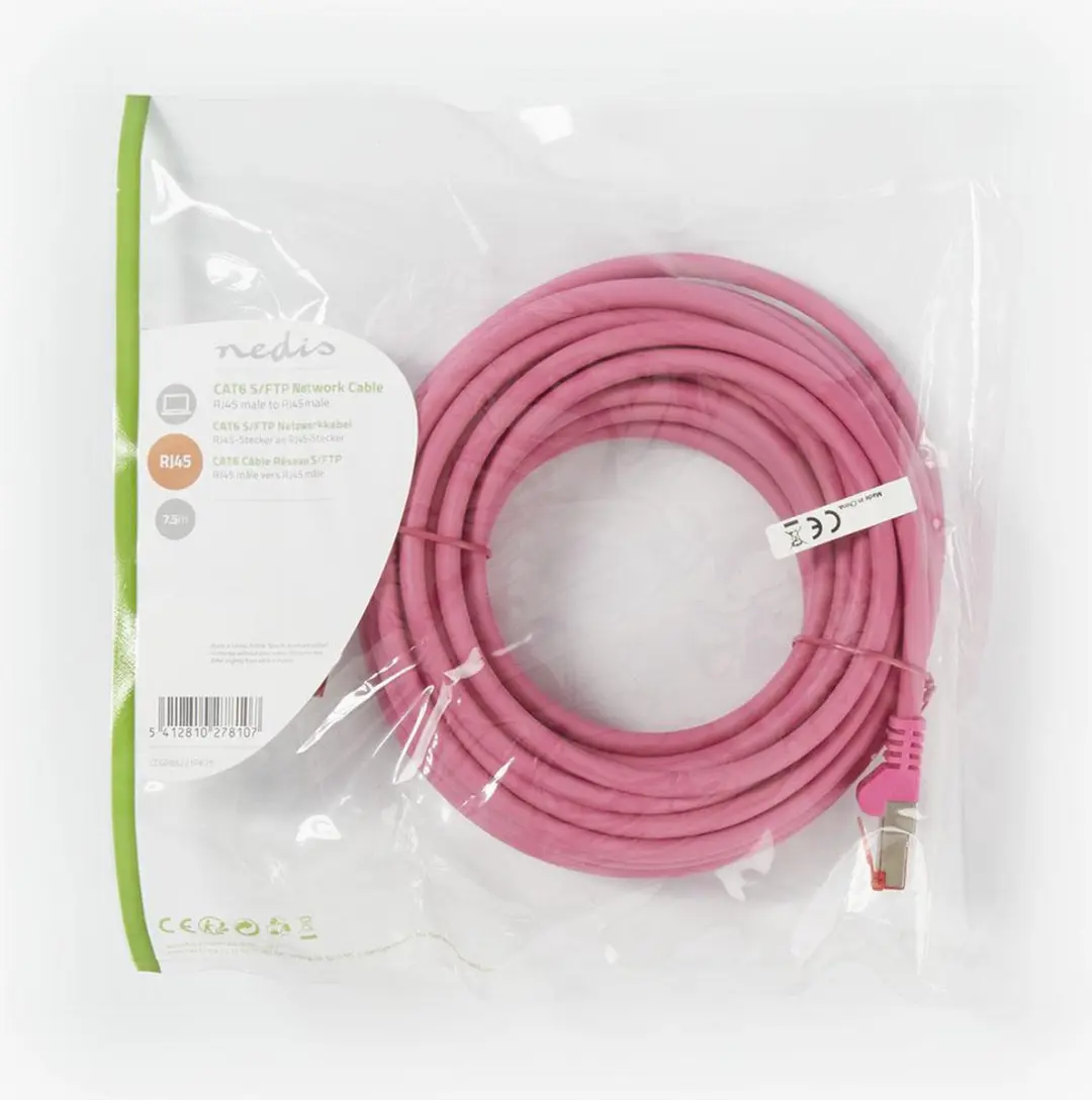 Nedis CAT6 Netwerkkabel CCGP85221PK75 - 7.5m Roze