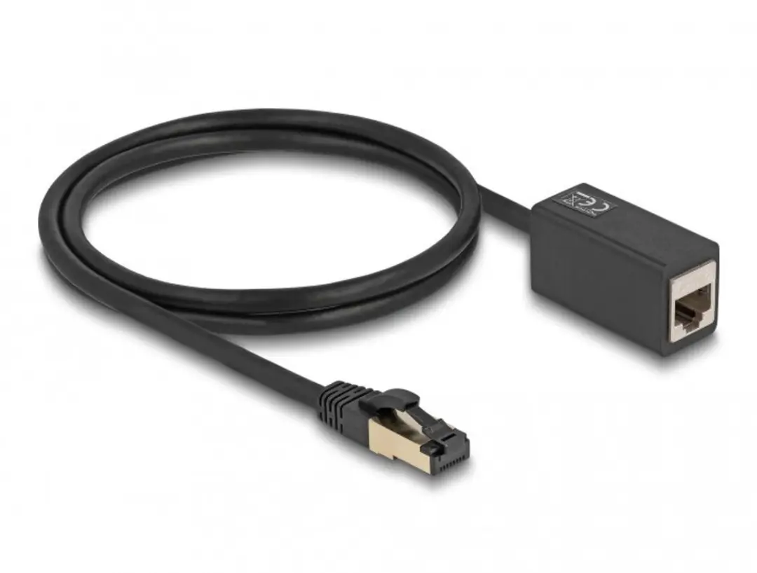 Delock Cat.8.1 S/FTP RJ45 Netwerkkabel 1m - Zwart