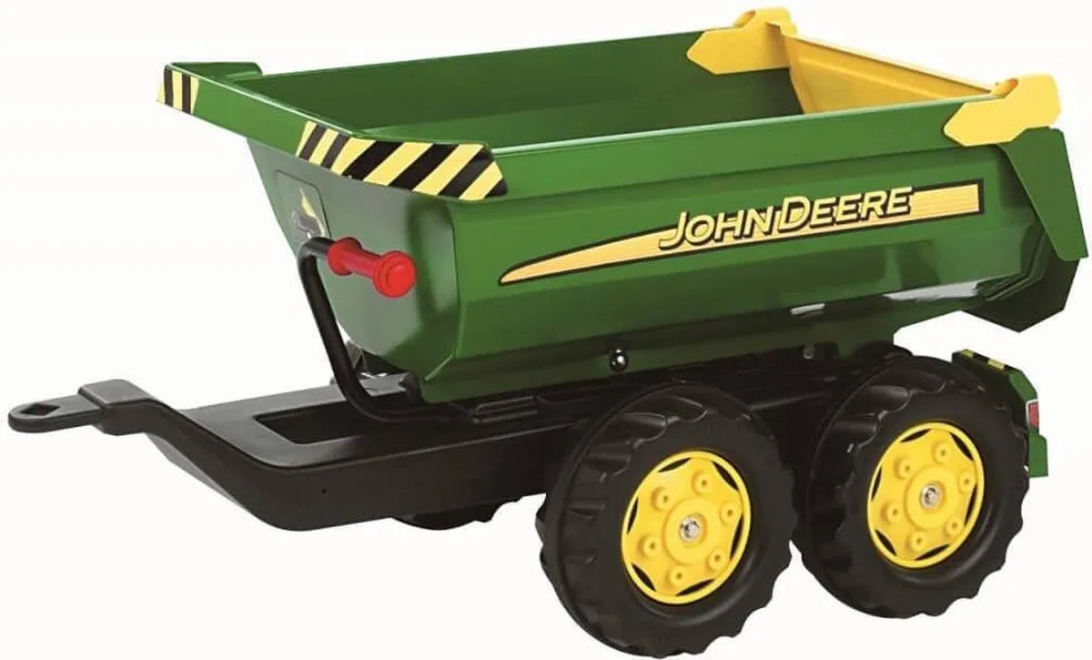 Rolly Toys John Deere Halfpipe Aanhanger - Groen - afbeelding 6 van 6