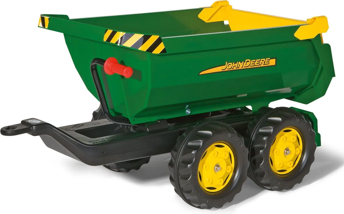 Rolly Toys John Deere Halfpipe Aanhanger - Groen