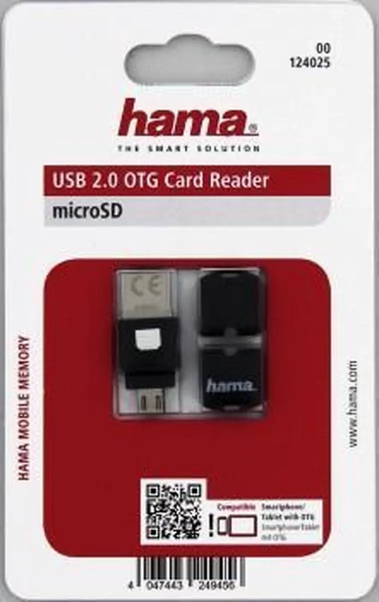 Hama USB 2.0 Cardreader MSD Micro USB 00124025 - Zwart - afbeelding 6 van 6