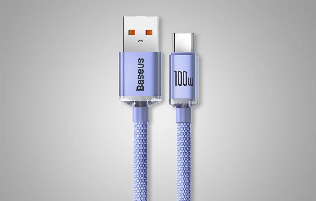 Baseus Crystal Shine Series USB-kabel 100W 2m - Paars