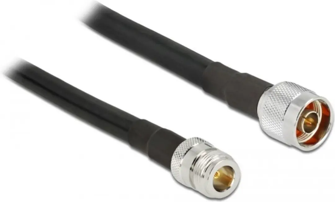 Delock Antennekabel N-plug > N-bus CFD400 LLC400 10m - Waterdicht - Zwart