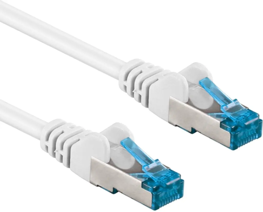Goobay S/FTP CAT6a Netwerkkabel 10Gbps - 0,5m - Wit