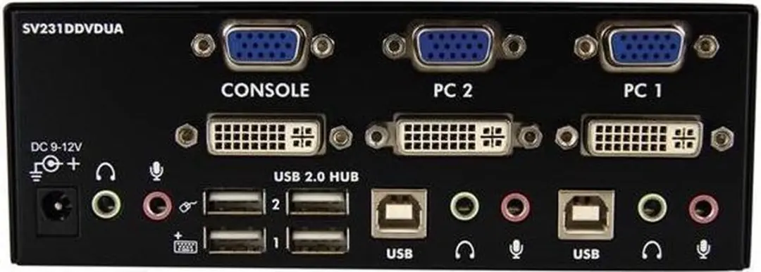 Startech SV231DDVDUA KVM Schakelaar 2-Poort - Zwart