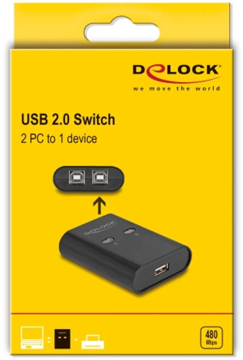 Delock USB 2.0 Switch 2 PC to 1 device