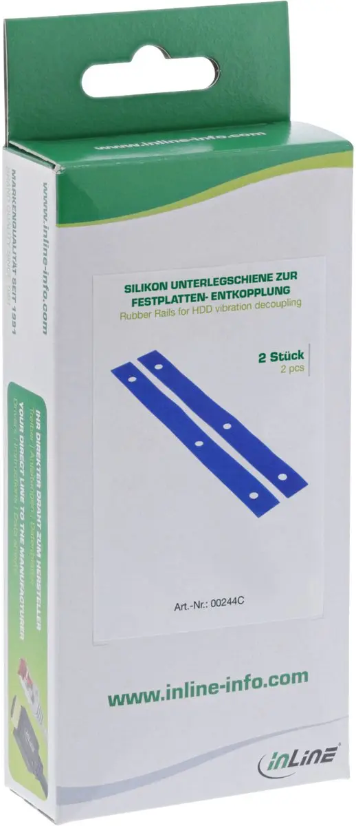 InLine Rubberen Sluitringen HDD Ontkoppelen - 2 Stuks Blauw
