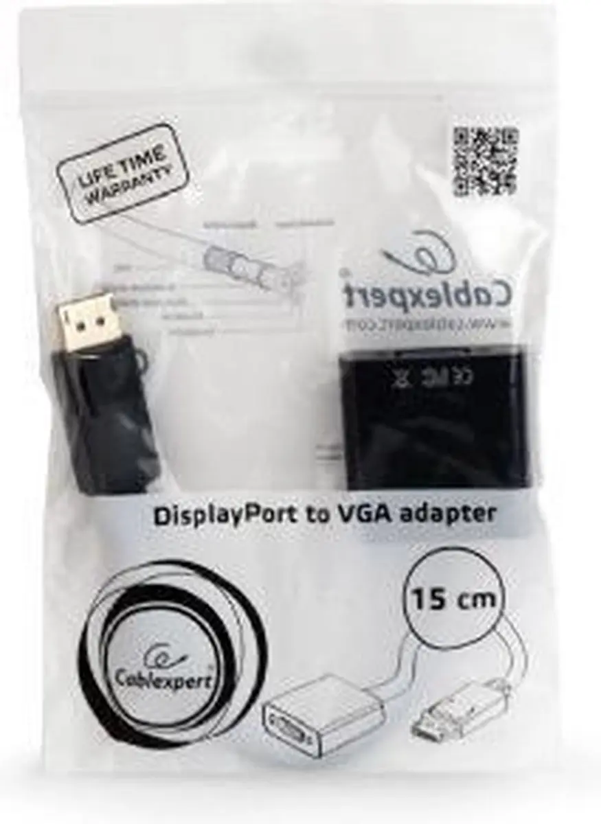 Gembird DisplayPort naar VGA Adapterkabel - Zwart