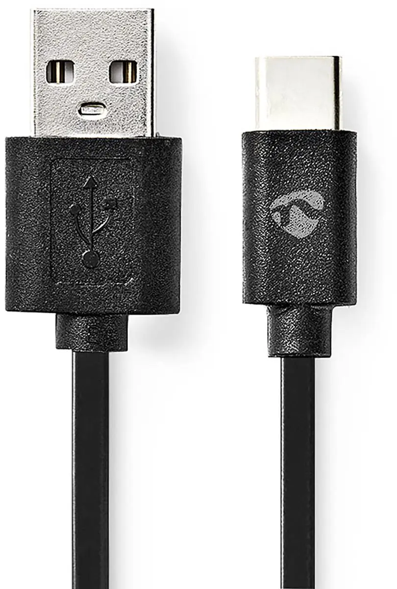 Nedis USB 2.0 USB-A naar USB-C Kabel 15W 480Mbps 1m - Zwart