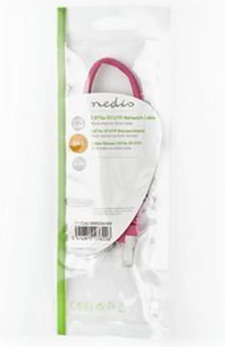 Nedis CAT5e Kabel 0,3m Roze - RJ45 Mannelijk - afbeelding 6 van 6