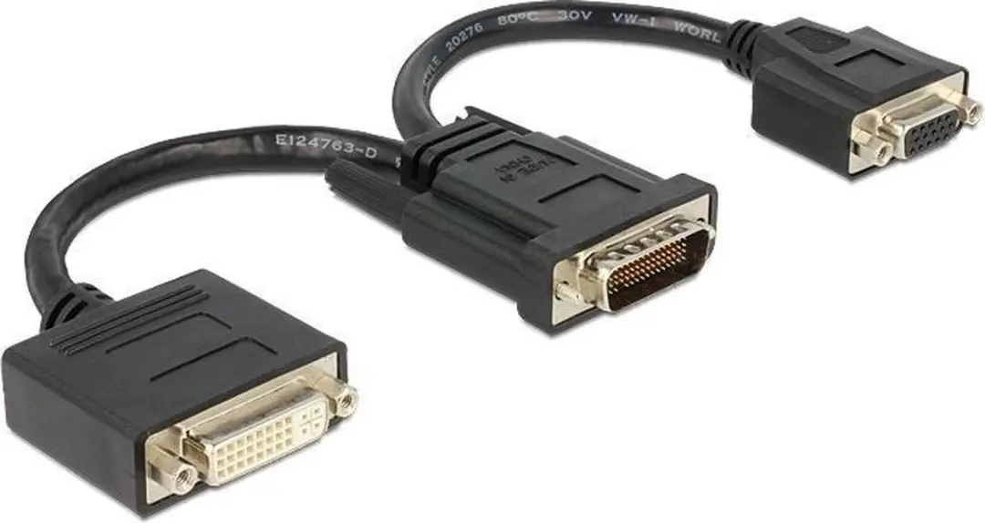 Delock DMS-59 naar DVI-I & VGA Adapter