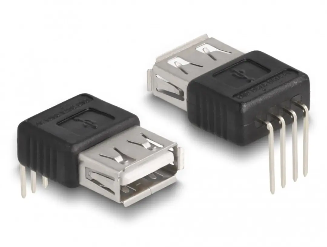 Delock USB 2.0 Type-A Female naar 4 Pin 90° Adapter