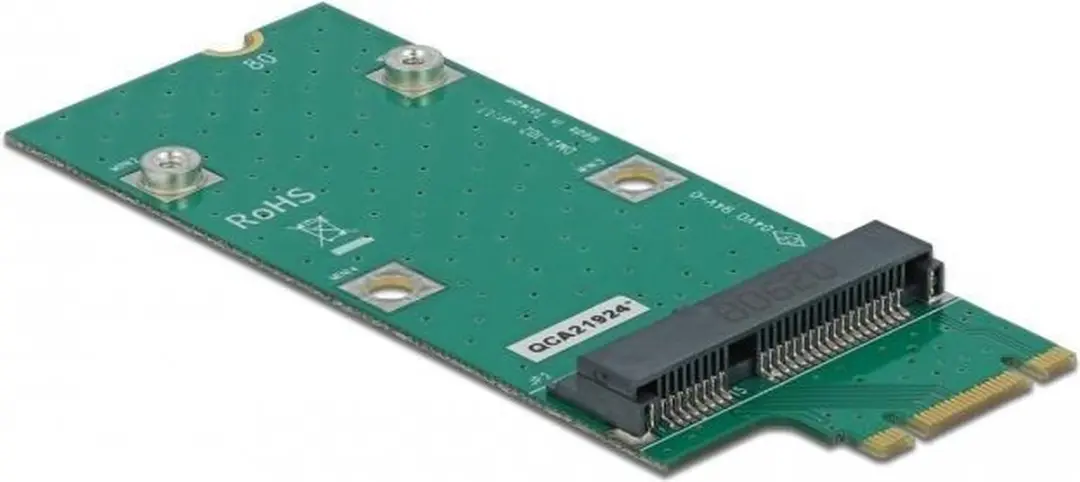 Delock M.2 Key B+M naar Mini PCIe Adapter - Groen