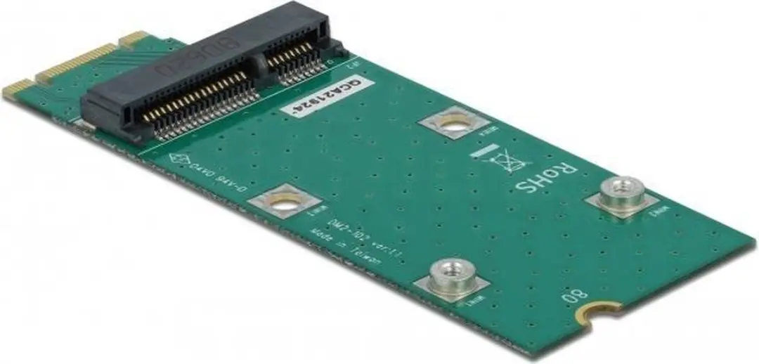 Delock M.2 Key B+M naar Mini PCIe Adapter - Groen
