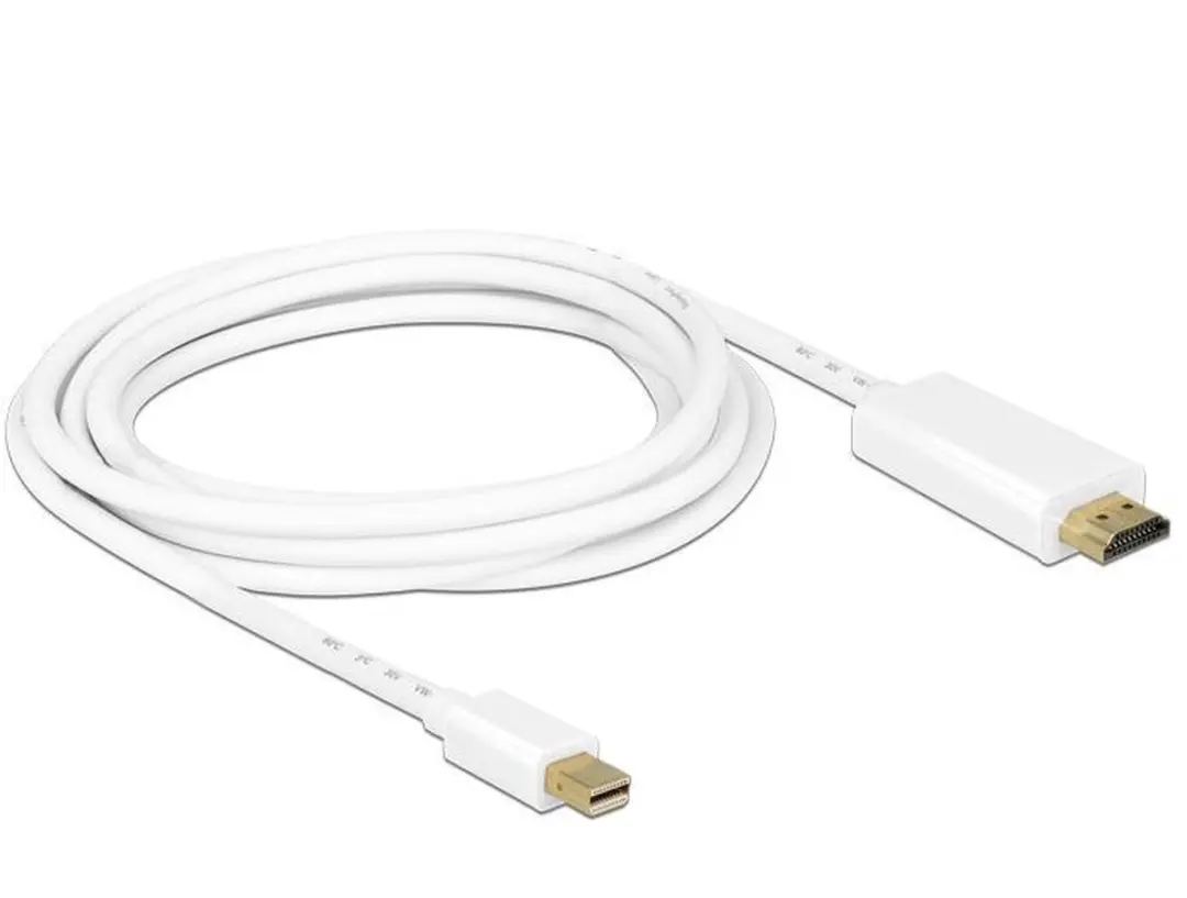 Delock Mini DisplayPort naar HDMI Kabel 1m - Wit