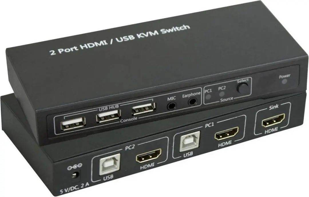 SpeaKa Professional SP-4330460 KVM-switch 2 poorten HDMI 4K