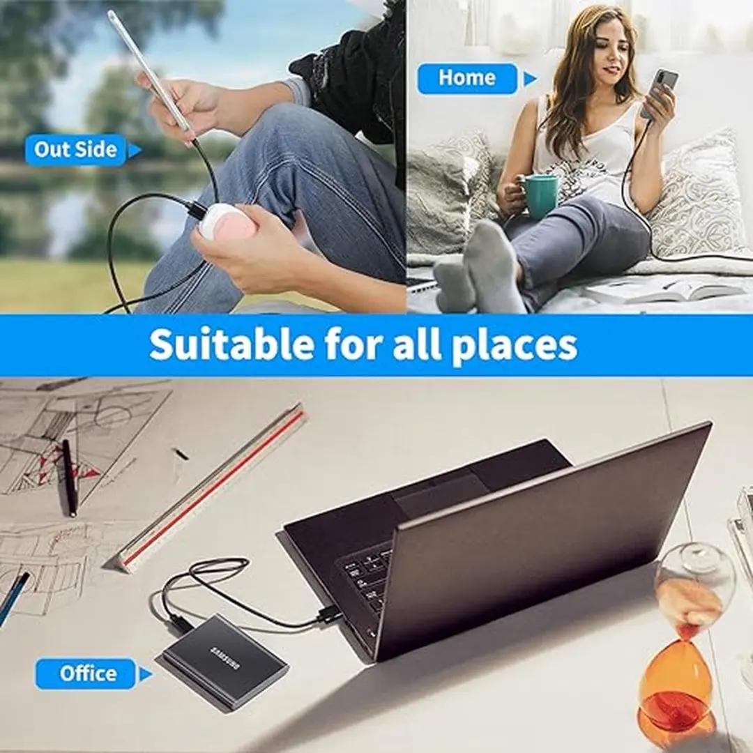 NÖRDIC USBC-N1030 USB-C naar USB-A Kabel 5Gbps PD 60W - 15cm
