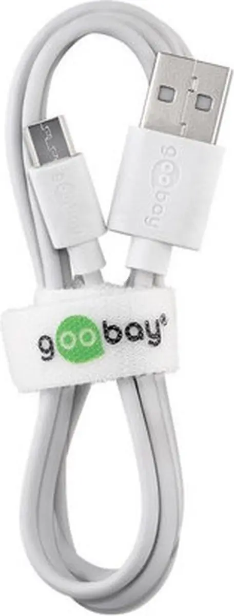 Goobay USB-A naar Micro-USB Kabel - Wit - 10 Stuks